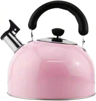 Fast Heating Stainless Steel Whistling Kettle Universal Stovetop Water Boiler Ergonomic Handle Anti Scald Teapot For Daily Home Drinking Water And Tea Making