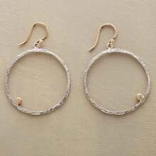Gmzalx Vintage Bohemian Minimalist Round Earrings, Hand-Hammered Texture, Suitable For Daily Commute, Date, Casual Vacation - Two-color - View 1