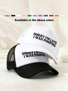 1pc High Elastic Soft Breathable Non-Sweating Printed Sponge Hat, Hollow Out Breathable Daily Sun Hat Unisex, Suitable For Daily Commute, Sports Leisure, Home Outings, Short Trips - Multicolor - View 1