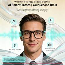 SENBONO Intelligent Audio Glasses, Automatically Turn On When The Temple Is Opened, With Artificial Intelligence And Translation Functions, Multifunctional Music Playback, Answering Calls, Touch Control, Open Headphones, Male And Female AI Glasses - View 4