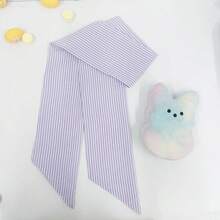 Women's Striped Bubble Gauze Thin Scarf, Lightweight French Elegant Spring/Summer Scarf Accessory - View 8