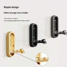 1pc Foldable Wall Hook, Hidden Robe & Towel Hook, Stainless Steel Towel Rack, Bathroom Accessory - Multicolor - View 4