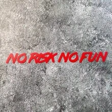 1pc No Risk No Fun Car Sticker, Waterproof Vinyl Letter Decal For Car Windows, Motorcycle Side Panels/Fuel Tank/Helmet, Bicycle Frame/Top Tube, Great Easter Gift - A - View 10