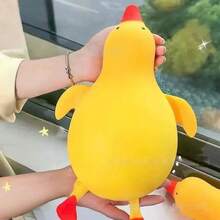 1pc Cute Yellow Duck Squeeze Stress Relief Toy, Soft Cartoon Animal Finger Toy For Kids, Classroom Reward, Birthday Party Favor For Boys And Girls, Novel Sensory Game Gift, Squeeze Toy/Soft Squeeze Toy/Stress Relief Squeeze - Multicolor - View 5