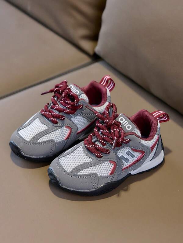 Scarpe sportive casual colorblock per bambini, scarpe da corsa leggere e traspiranti in rete per bambini piccoli, scarpe atletiche con suola morbida antiscivolo per neonati