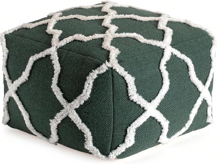 Anji Mountain Pouf Ottoman Foot Rest, Handmade Ottoman Pouf, Comfortable Foot Stool, Decorative Floor Seating For Living Room Decor, Bedroom &Amp - ColorC - View 1