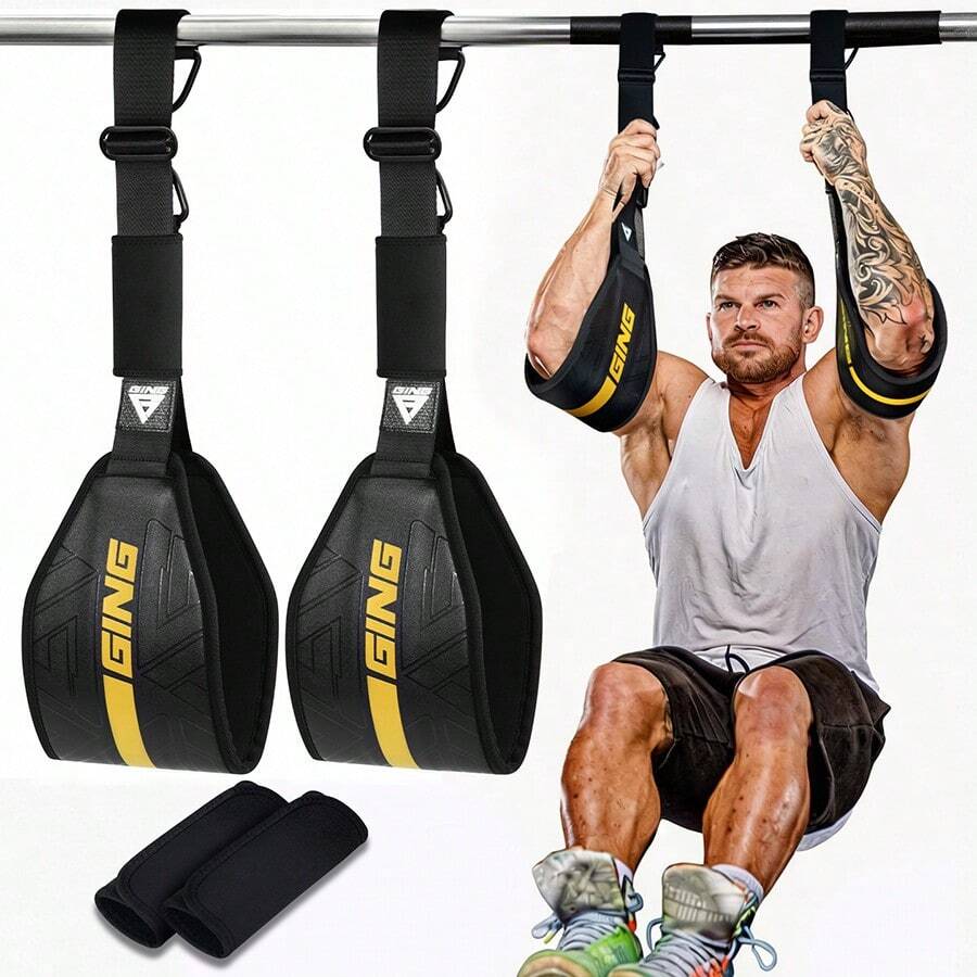 Abdominal Hanging Strap With Assistance Band, Hanging Leg Raise Strap, Abdominal Crunch Hook, Waist And Abdominal Training Suspension Aid