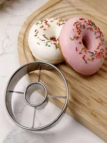 SikeSike 4pcs Durable Stainless Steel Donut Mold - Perfect For Homemade Donuts, Cookies And Cake Donut Mold Diy Baking Tool, Kitchen Gadget - View 5