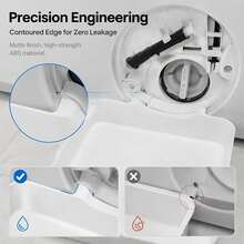 1/3pcs Washing Machine Drain Pan Set | Effectively Prevents Leaks And Overflows, Designed For Washing Machines | White, Simple And Easy To Clean Laundry Accessory - Multicolor - View 2