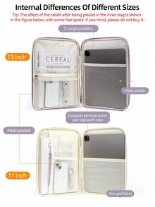 DANYCASE 11-13 吋平板電腦保護套包，相容於第 11/10/9/8/7 代 Air Pro Slim，輕量耐用，順滑拉鍊，筆電保護套 - 彩色 - 查看 5