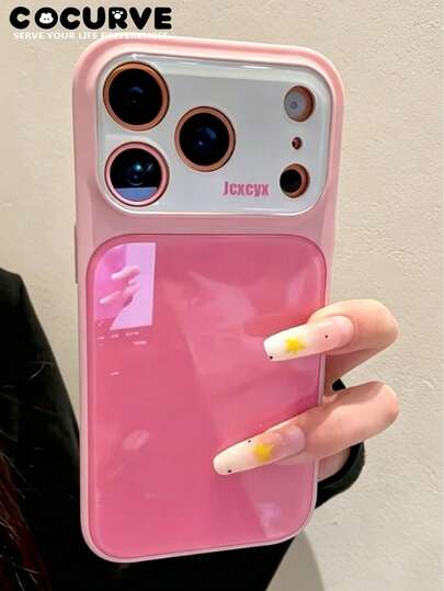 Cocurve 1pc New High-End Y2K Fashion Dopamine Color-Blocking Glossy Jelly Instant Large Window Compatible With IPhone 17pro/17promax/16pro/16promax16/15promax/15pro/15/Plus, Shockproof IMD Printed 14promax/14/14/13pro Max/13pro/13/Personalized 13/12promax/12pro/12/11promax/11pro/11/Plus/Phone Case, Suitable As Couple, Holiday, Back To School, Anniversary Gift, Versatile And Unique