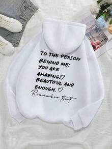 2026 To The Person Behind Me You Are Amaeing Women Hooded Sweatshirts Autumn Winter Warm Casual Hoodie Harajuku Casual Tops,Fall Outfits Women,Y2k - White - View 1