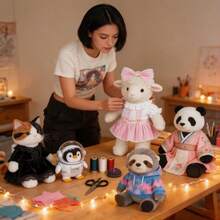 CuteKawaii Plush Doll Clothes Single Piece, Teddy Bear Rabbit Plush Doll Set, Lace Ruffle Skirt Doll Clothing Accessories, Plush Doll Doll Dress-Up Outfit, Suitable For Bear Doll, Rabbit Doll, Plush Rabbit - Multi-color - Doll Clothes - View 8