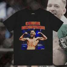 Conor McGregor T-Shirt |    Fighter Merch |   Notorious Apparel |   Exclusive MMA Fighter Gift For Fans Of Combat Sports And Martial Arts E9NV - 黑色 - 查看 1