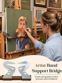 1pc Bird-Shaped Stainless Steel Easel Hand Rest, Minimalist Artistic Style, Adjustable Installation Without Damaging Canvas, Reduces Wrist Fatigue During Painting, Compatible With Most Wooden Easels, Essential For Painters And Students In Art Studios - Multiple Colors - View 2
