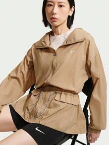 Nike Women's AS W NSW WVN JKT Woven Hooded Jacket IW1388-242 - Beige - View 3