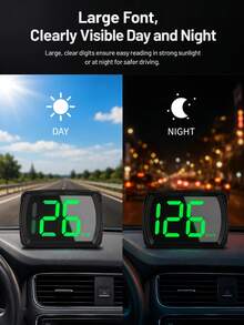 XF.Meraki Car HUD Head-Up Display, Large Digital Speed Display, Real-Time Speed Monitoring, For Cars And Motorcycles - HUD Head-up Display - View 6