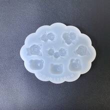 玫瑰花樹脂鑄造模具 矽膠模具配件 樹脂液模具 樹脂鑰匙圈矽膠模具 樹脂模具 - 矽膠 - 查看 4