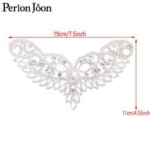Perlon Joon 1PC DIY Welding Crystal Patch Rhinestone Applique Trim Neckline For The Bride's Wedding Dress Hand Sewing Clothing Accessories YL006 - YL006 - View 2