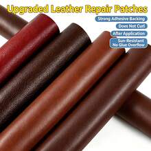 1 Self-Adhesive PVC Leather Repair Patch, Leather Repair Tape, DIY Suitable For Repairing Sofas, Chairs, Tables, Handbags, Shoes, And Motorcycle Seats - Dark Brown - View 2