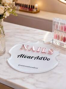 Customizable Acrylic Nail Photo Palette, Nail Tech Photo Prop For Nail Art And Selfies, Nail Custom Logo, Nail Hand Symbol, Reusable, Aesthetic, Mom, Friends, For Mother's Day, For Birthdays, For Weddings, Photography Background, Personalized Gift - Multicolor - View 8