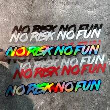 1pc No Risk No Fun Car Sticker, Waterproof Vinyl Letter Decal For Car Windows, Motorcycle Side Panels/Fuel Tank/Helmet, Bicycle Frame/Top Tube, Great Easter Gift - A - View 3