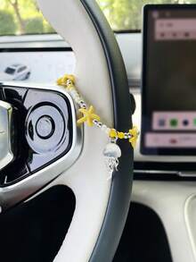 Creative Colorful Starfish Car Steering Wheel Decorative Chain, Jellyfish Pendant, Car Interior Hanging Ornament, Car Steering Wheel Decoration Accessory - Starfish - View 13