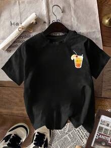 2026 Fashion New Women'S Round Neck Design Individual Easy Special Pattern Letter Print Daily Versatile Casual Comfortable Short Sleeve T-Shirt - style1 - 查看 3