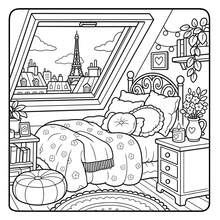 GDTME Bold Easy City Loft Coloring Book: Simple Thick Line City Loft Interior Design, Cozy Modern City Apartment Scenes, Suitable For Beginners And Adults - City Loft - View 10