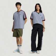 Kaos Lengan Pendek Kasual Longgar Adidas Trefoil SS TEE U - Grey - View 4