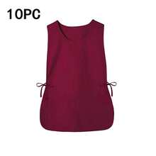 1 pieza Delantal de limpieza para el hogar, estilo chaleco, 2 bolsillos, unisex, delantal de trabajo, delantal de empleado, múltiples colores disponibles, adecuado para cafetería, restaurante y otros lugares - color sólido - Ver 14