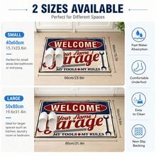 1pc Illustration Pattern Door Mat Kitchen Drain Mat Polyester Non-Slip Absorbent Quick-Dry Floor Mat Kitchen Sink Countertop Mat Home Living Room Bedroom Bathroom Decorative Mat Pet Mat Holiday Home Gift - Multicolor - View 5
