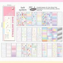 30pcs Colorful Dots Stickers Colored Marks Sticker Paper For Diary Scrapbooking Collage Card Decoration Additions Back To School Supplies - Material Sticker - View 8