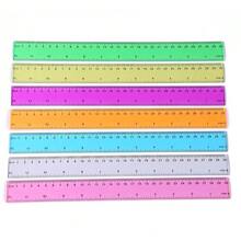 1pc 12-Inch Flexible Transparent Plastic Ruler, Multi-Color, With Centimeter And Inch Scales, Suitable For Classroom, Office, For Teachers And Students, Essential School Supplies - Multicolor - View 2