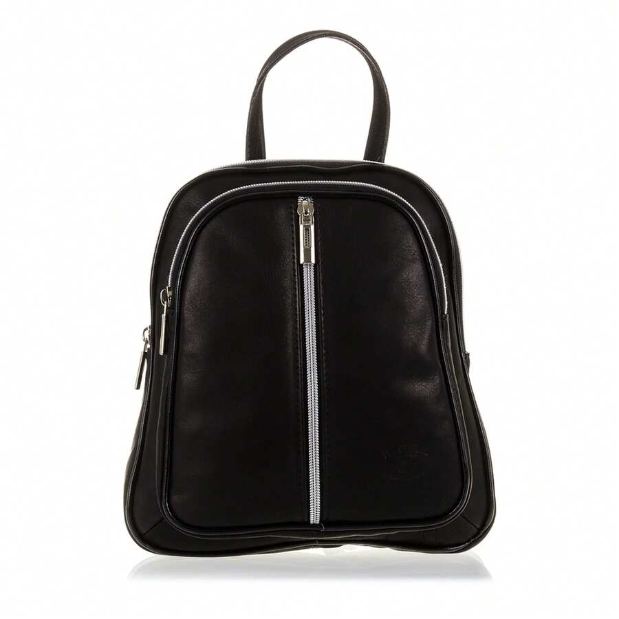 Dam Marciana Backpack Women.Authentic Leather Dollaro - Black - 查看 1