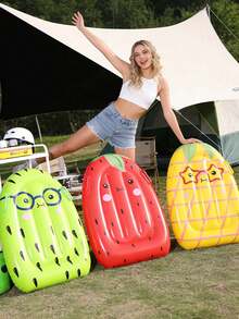 1pc Vibrant Fruit Floating Mat - Strawberry, Pineapple, Kiwi Design, Easy To Float And Enjoy Summer, Suitable For Beach/Party - Multicolor - View 11