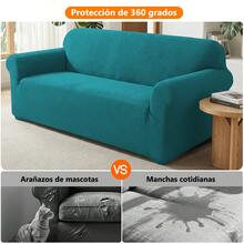 MRustc Sofa Slipcovers - Cadet Blue - View 4