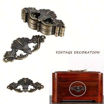 Antique Bronze 8pcs Wooden Jewelry Box Decorative Protector - Album Embellishment Scrapbook Corner Protection Guard Cover Brackets
