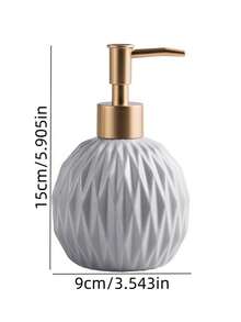 1pc Ceramic Round Bathroom & Kitchen Dispenser Bottle, Nordic Luxury High-End Spherical Rhombus Embossed Texture Minimalist American Creative Solid Color Multi-Color Shower Bottle, Hotel Restaurant Cafe Bar Bathroom Kitchen Home Decor Ornament, Shampoo Body Wash Hand Soap Detergent Lotion Dispenser Pump Bottle - Multicolor - View 15