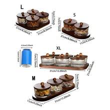 WGROOM 1 Set Multi-Function Storage Canister & Tray Set For Living Room, Dining Room, Kitchen, Suitable For Grains, Candy, Cookies, Bread, Outdoor Wedding, Party, Gift, Birthday - Multicolor - View 7