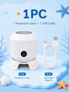 Type-C USB Snowflake Or Ocean Animal Lamp, Rainbow Dynamic Light For Holiday Rooms - Multi-color light - View 15