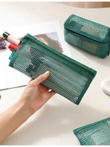 1pc/5pcs Tas Kosmetik Jaring untuk Perjalanan, Kantong Penyimpanan Kosmetik & Lipstik Portabel, Tas Pengatur Kabel Data - MultiWarna - View 8