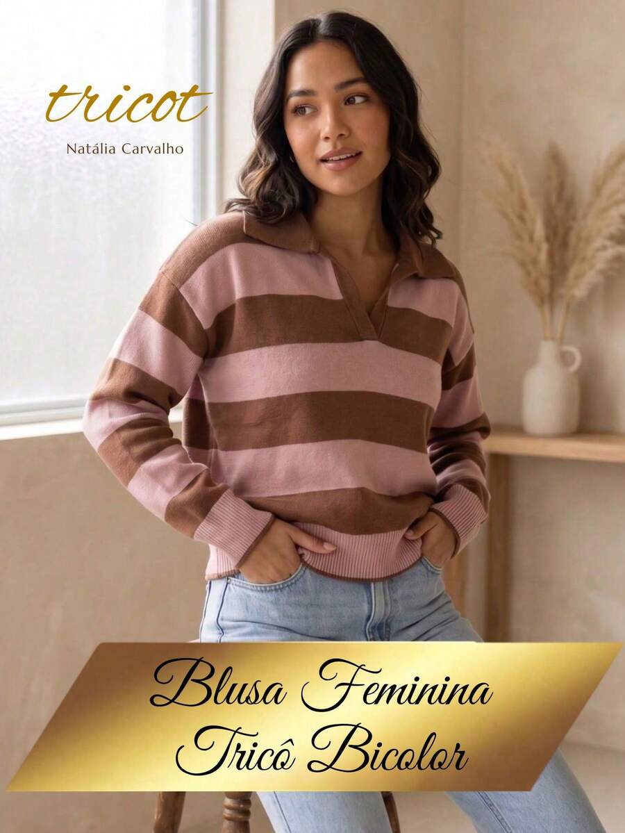 Women Sweaters - Óxido/Rosa seco - Ver 1