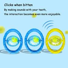 1pc Planet-Shaped Interactive Pull Ring Dog Toy, Middle Planet Can Rotate 360 Degrees, Press To Make Sound, Easy To Wash, And Material, Suitable For Medium And Large Dog Breeds, Interactive Tug Toy, Can Be Used Indoors And Outdoors, Dog Squeaky Toy, Pet Squeaky Toy - Multicolor - View 5