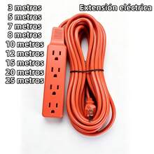 EXTENSIÓN ELÉCTRICA MULTICONTACTO USO RUDO 15 METROS 4 ENCHUFES - Tipo de Enchufe A USA (110-127V) - Ver 34