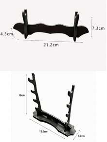 1/2PCS Multi-Style Sword Model Display Stand, Mini Weapon Figure Holder Desktop Collection Display Rack, Universal Long/Short Sword Display Base, Toy Knife Storage Rack. (Please Check Size Before Ordering) - Black - View 17