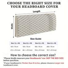 1Pc Headboard Cover, A Light Luxury Modern Minimalist 20D Printed Pattern Headboard Protector, Suitable For All Seasons, Compatible With Various Headboards, Perfect For A Cozy Bedroom Decoration - Multicolor - View 3