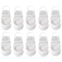 chuanwa（2） 1/5/10 Pairs Summer Ultra Thin Suspender Invisible Boat Socks For Women Solid Color Half Sole Socks Breathable Non-Slip Soft & Fashionable - Multicolor - View 18