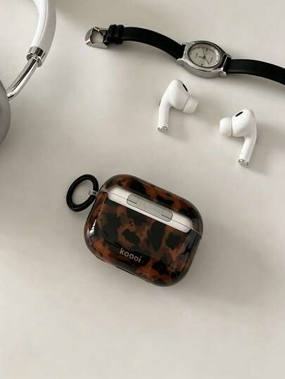 Niche Premium Vintage Tortoiseshell Leopard Print Protective Case For AirPods Pro, 4 New Pro 2, Brown 3 Wireless Bluetooth 4/3 Generation Soft Earphone Cover, 5