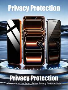 NNBILI 5片/組 防窺鋼化玻璃螢幕保護貼，相容 iPhone 18/18 Pro/18 Pro Max/12/12 Pro/12 Pro Max/11/11 Pro/11 Pro Max/X/XR/XS Max/17/17e/17 Pro/17 Air/17 Pro Max/16/16 Plus/16 Pro/16 Pro Max/15 Plus/15 Pro Max/15 Pro/14 Pro Max/14 Plus/14 Pro/13 Pro/13 Pro Max，防刮防指紋，全螢幕覆蓋，無塵一鍵安裝，相容手機殼 - 5件裝 - 查看 3